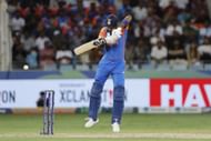 Hardik Pandya batting during Asia Cup 2025. (Credits: Getty)